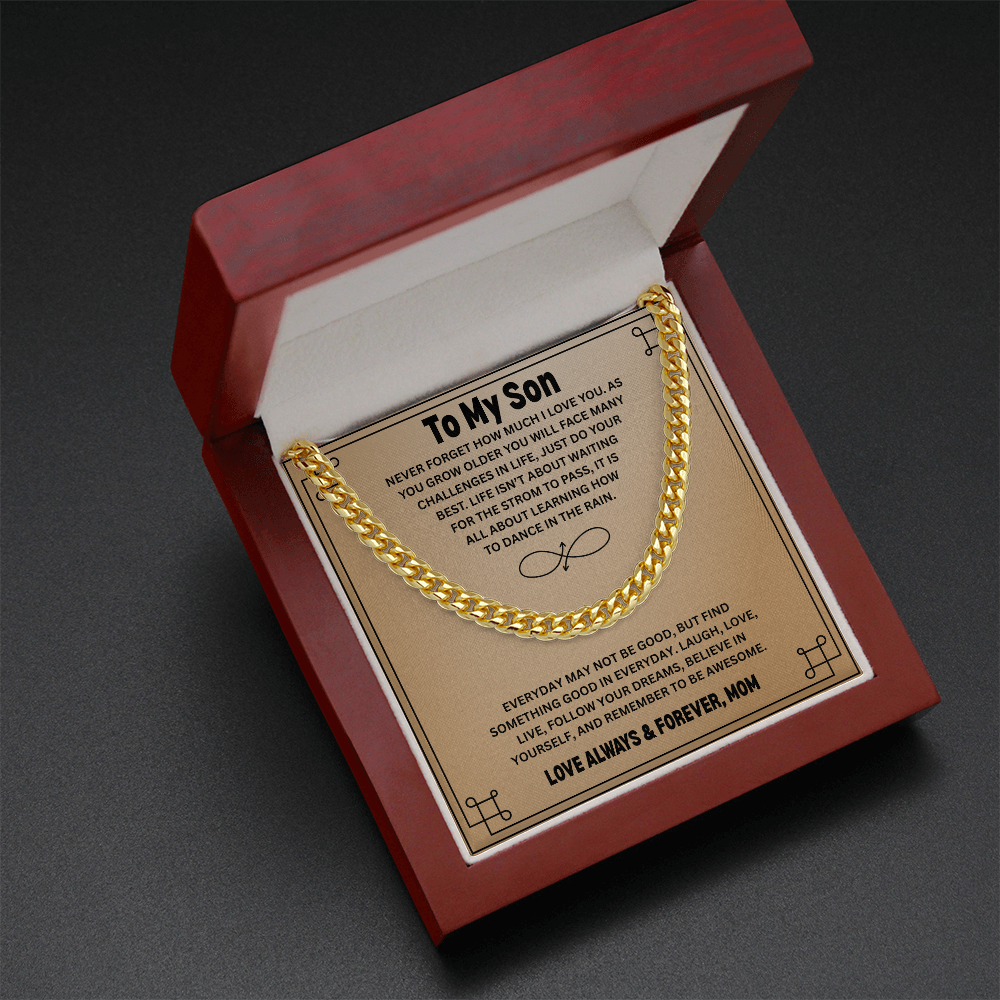 Gift To My Son from Mom | Cuban Link Chain