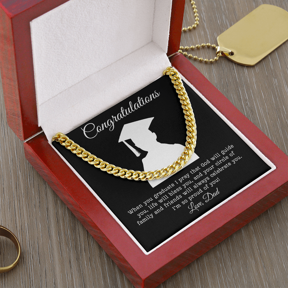 Congratulations (Son) Love Dad | Cuban Link Chain