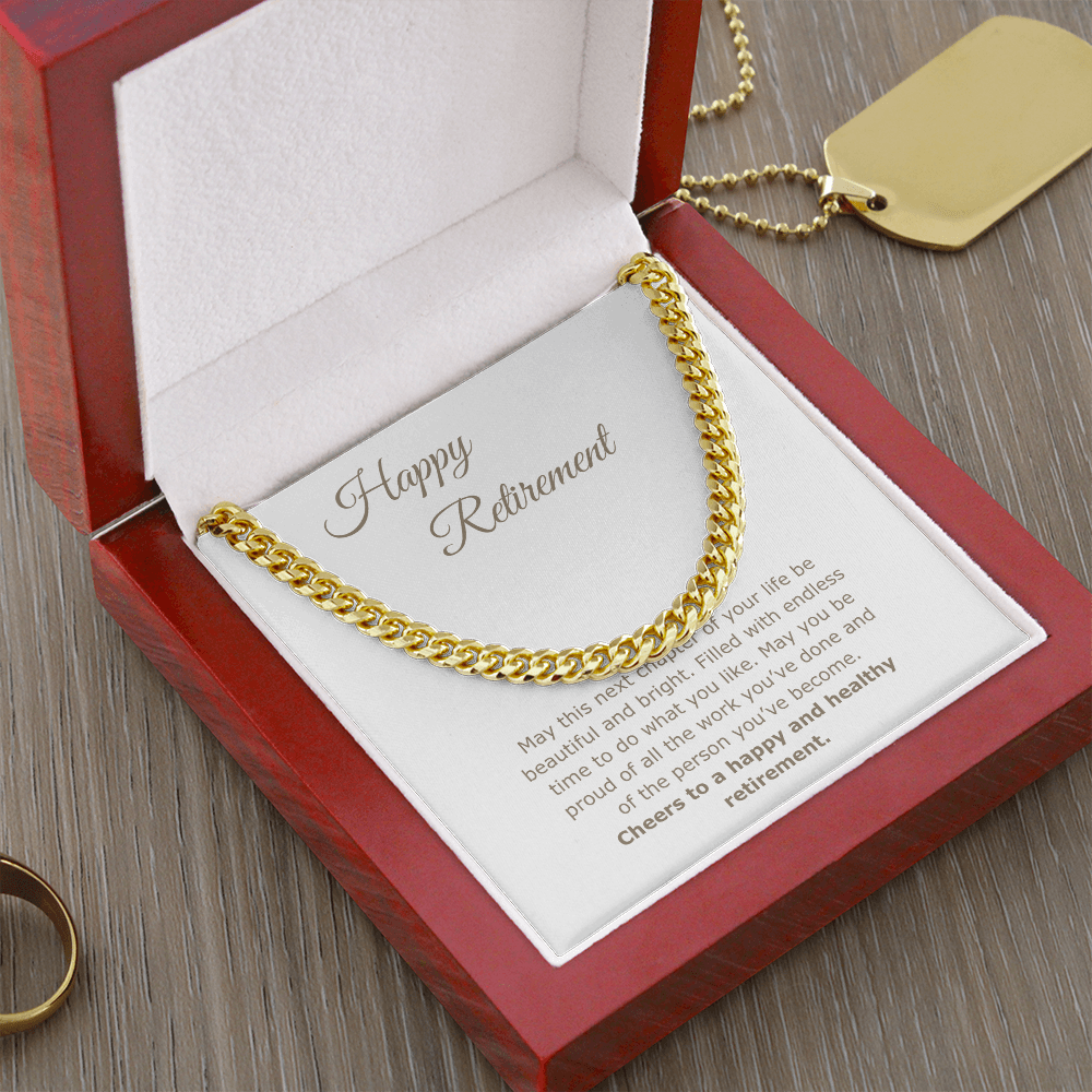 Happy Retirement | Cuban Link Chain