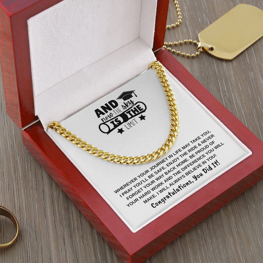 Sky is the Limit Graduation | Cuban Link Chain
