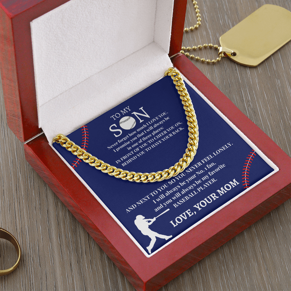 To My Son the Baseball Player | Cuban Link Chain