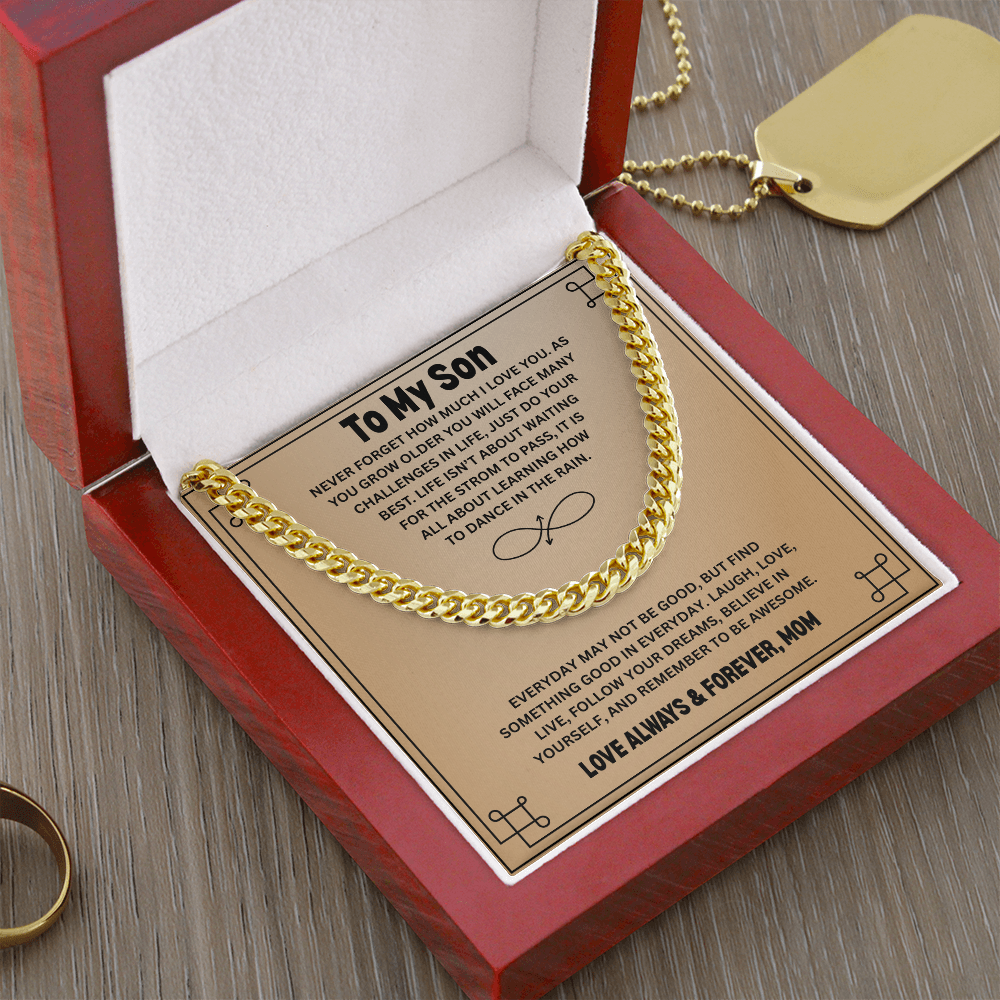 Gift To My Son from Mom | Cuban Link Chain