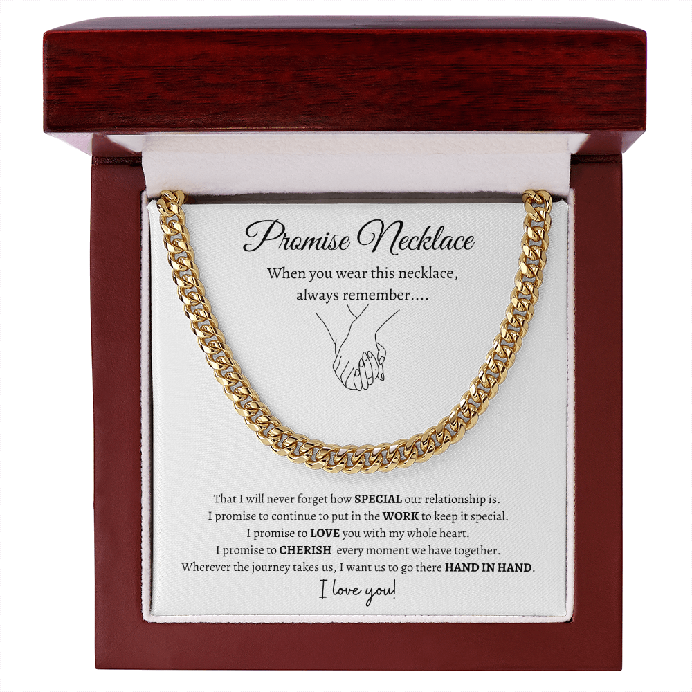 Promise Necklace | Cuban Link Chain