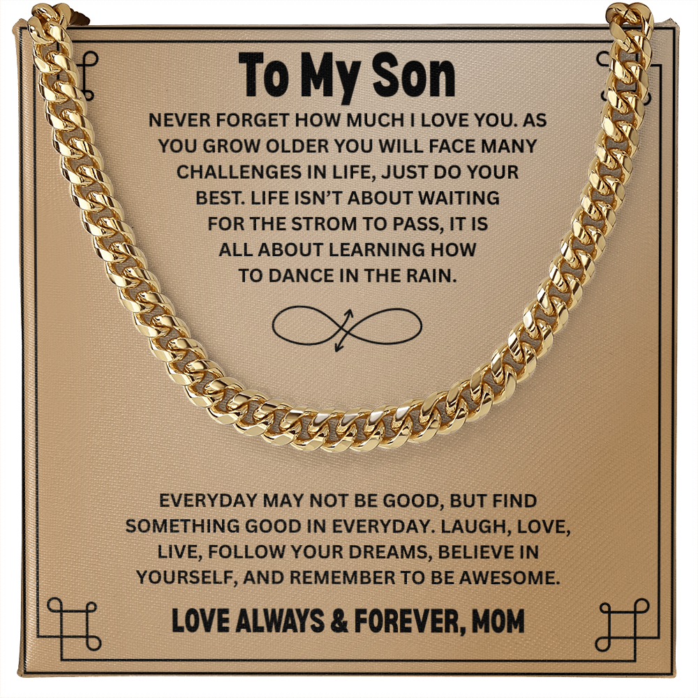 Gift To My Son from Mom | Cuban Link Chain