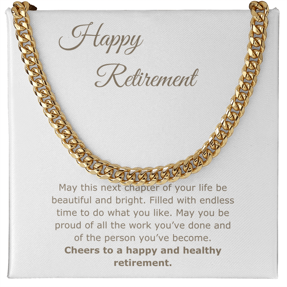 Happy Retirement | Cuban Link Chain