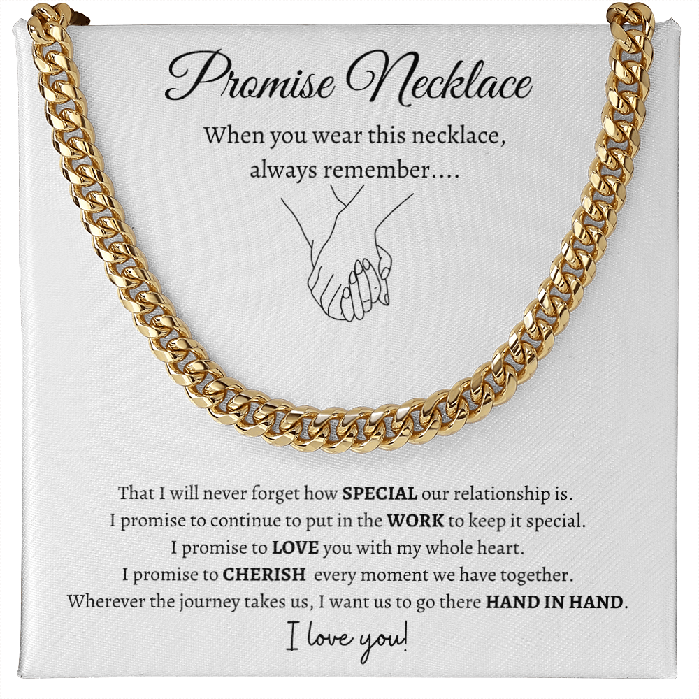 Promise Necklace | Cuban Link Chain