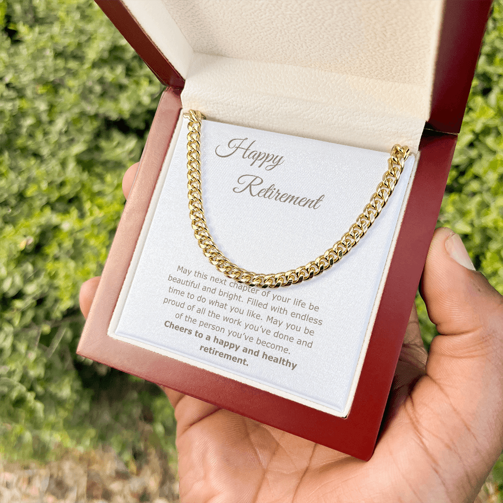 Happy Retirement | Cuban Link Chain