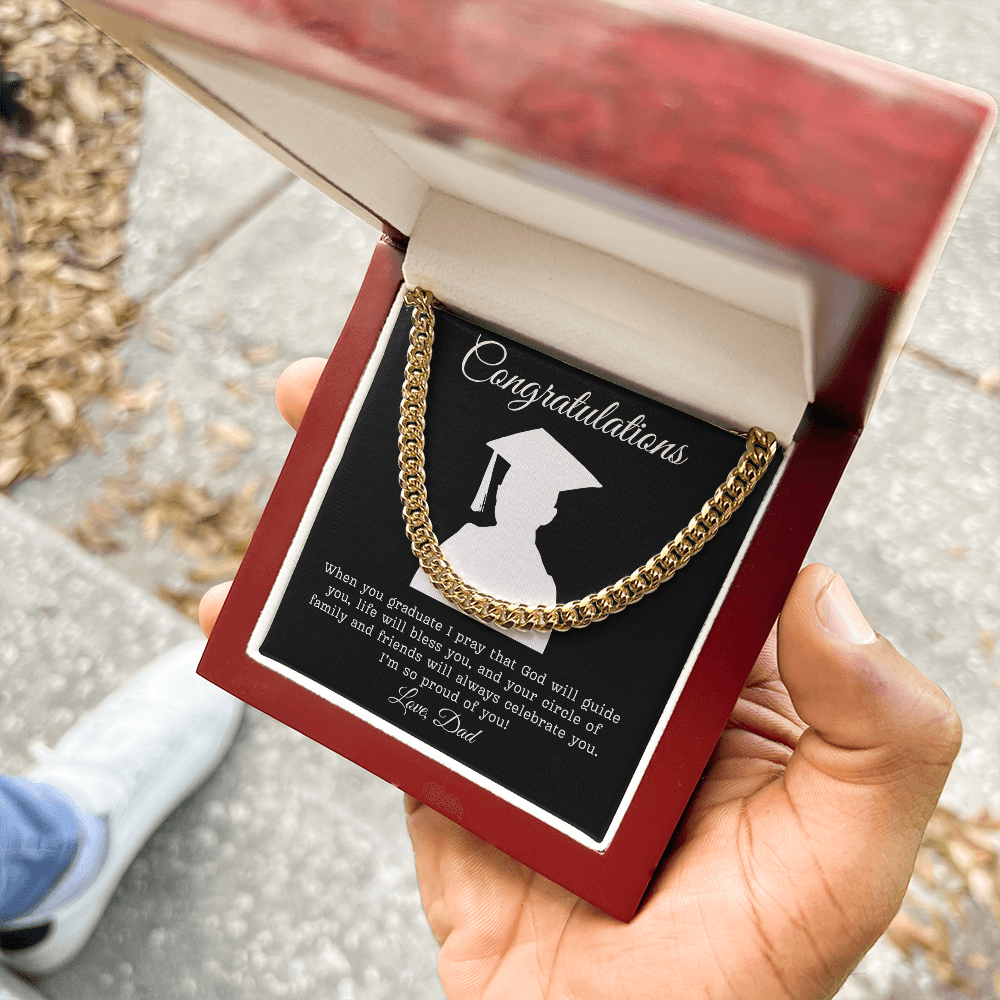 Congratulations (Son) Love Dad | Cuban Link Chain