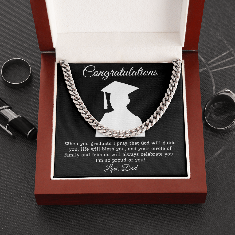 Congratulations (Son) Love Dad | Cuban Link Chain