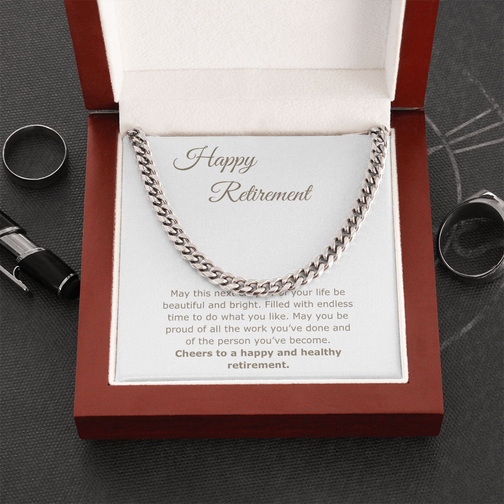 Happy Retirement | Cuban Link Chain