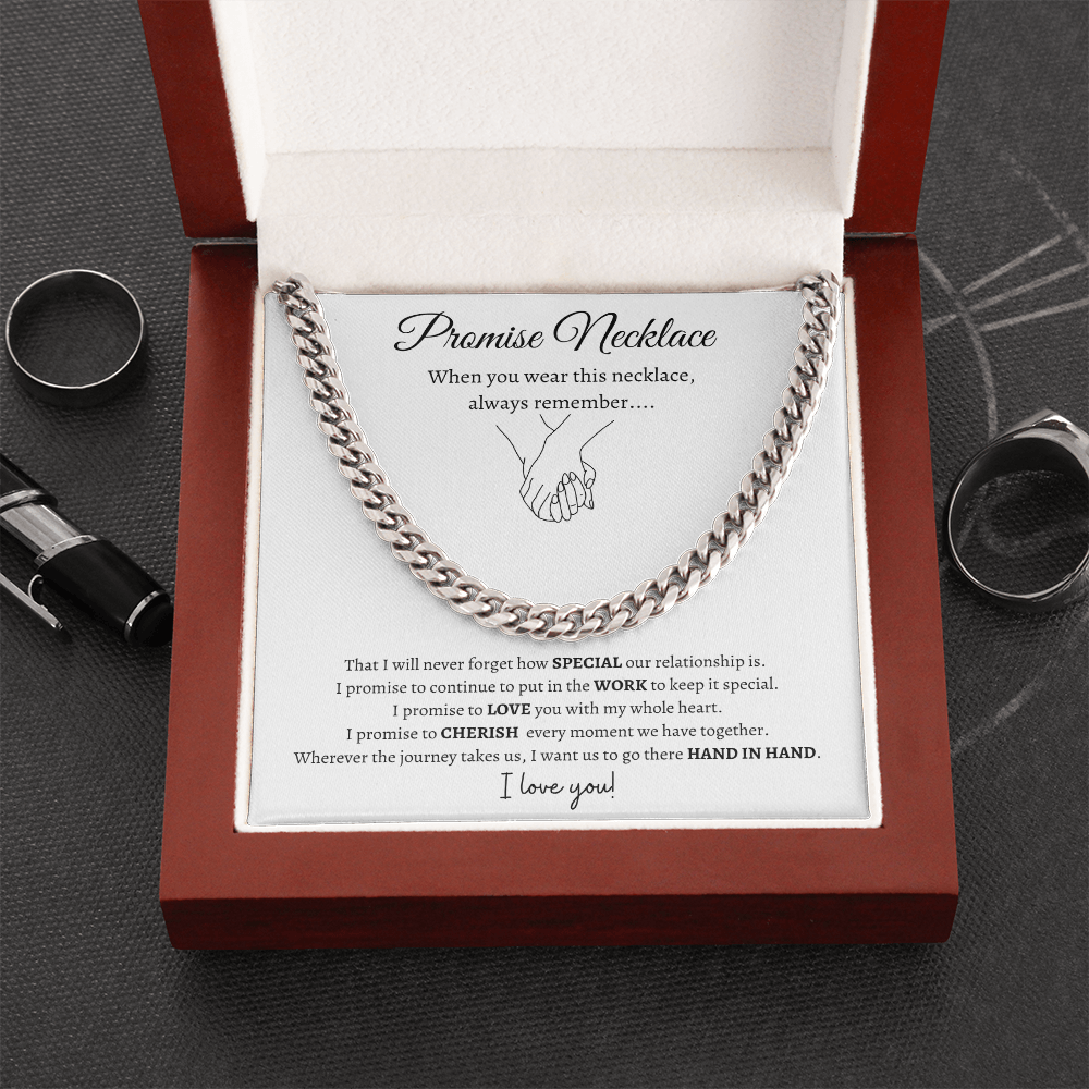 Promise Necklace | Cuban Link Chain