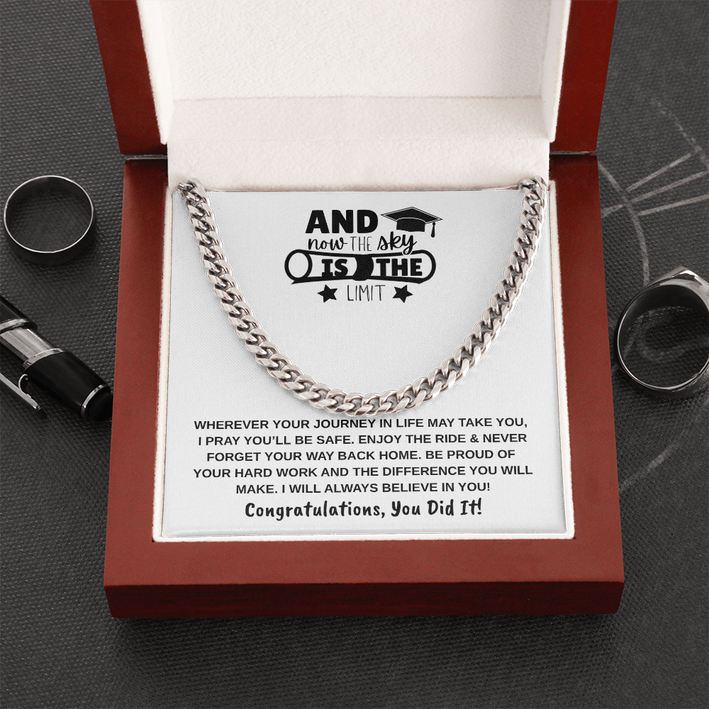 Sky is the Limit Graduation | Cuban Link Chain