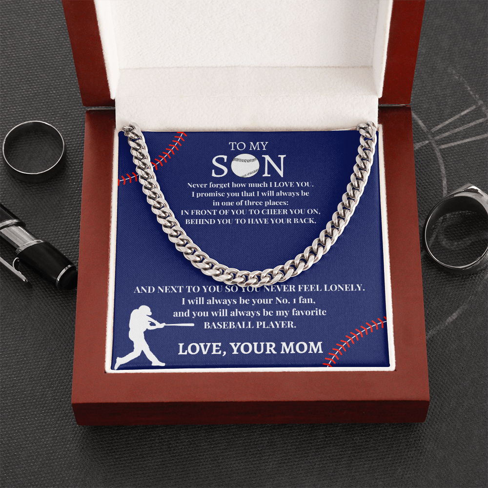 To My Son the Baseball Player | Cuban Link Chain