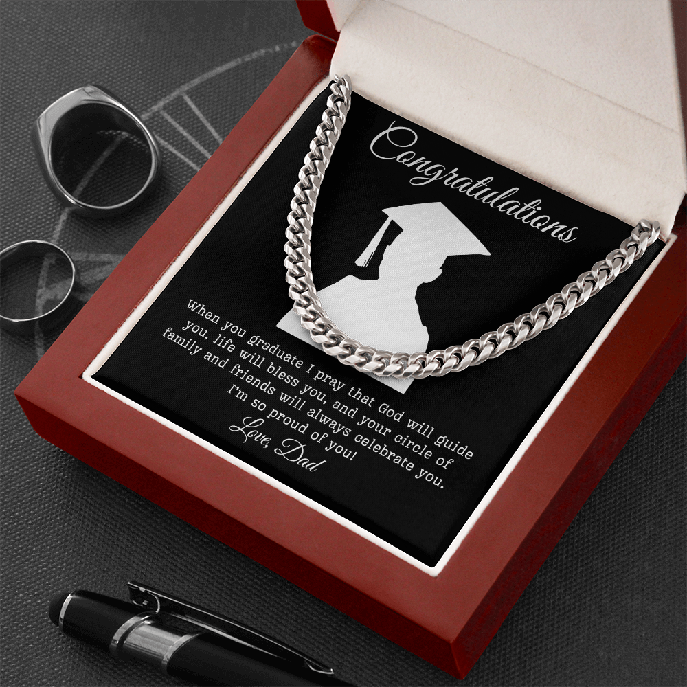 Congratulations (Son) Love Dad | Cuban Link Chain