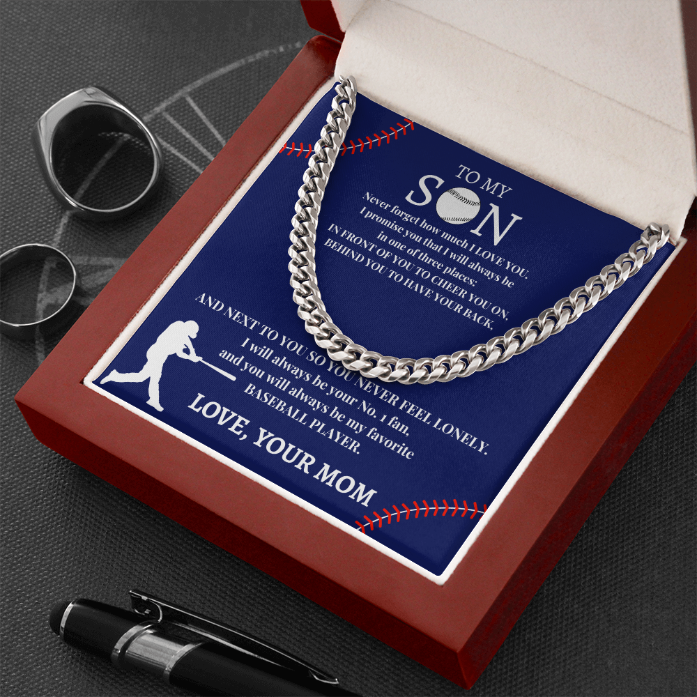 To My Son the Baseball Player | Cuban Link Chain