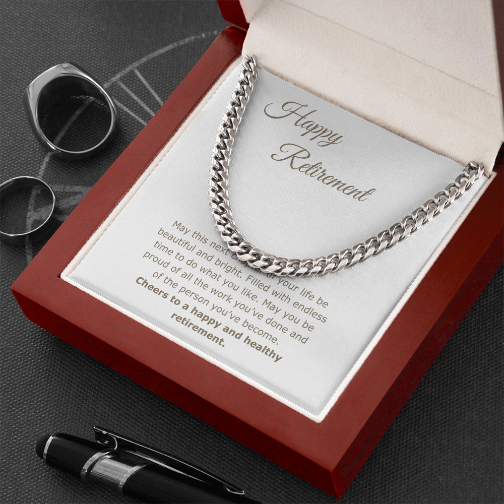 Happy Retirement | Cuban Link Chain