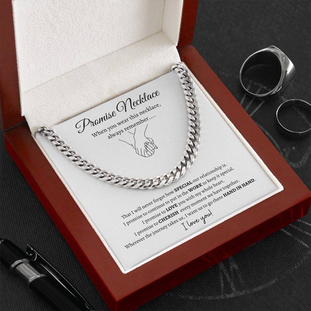 Promise Necklace | Cuban Link Chain