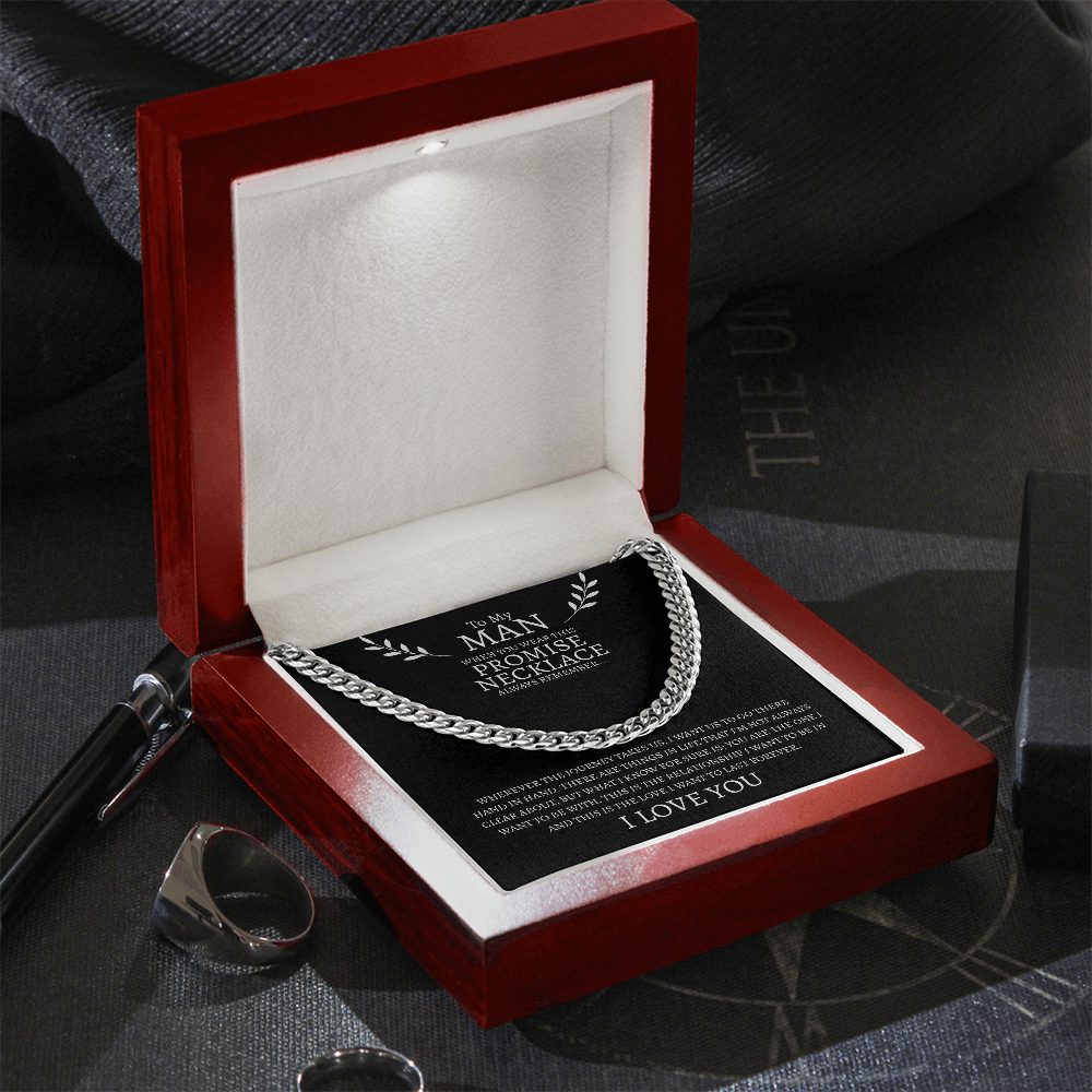 To My Man Promise Necklace | Cuban Link Chain