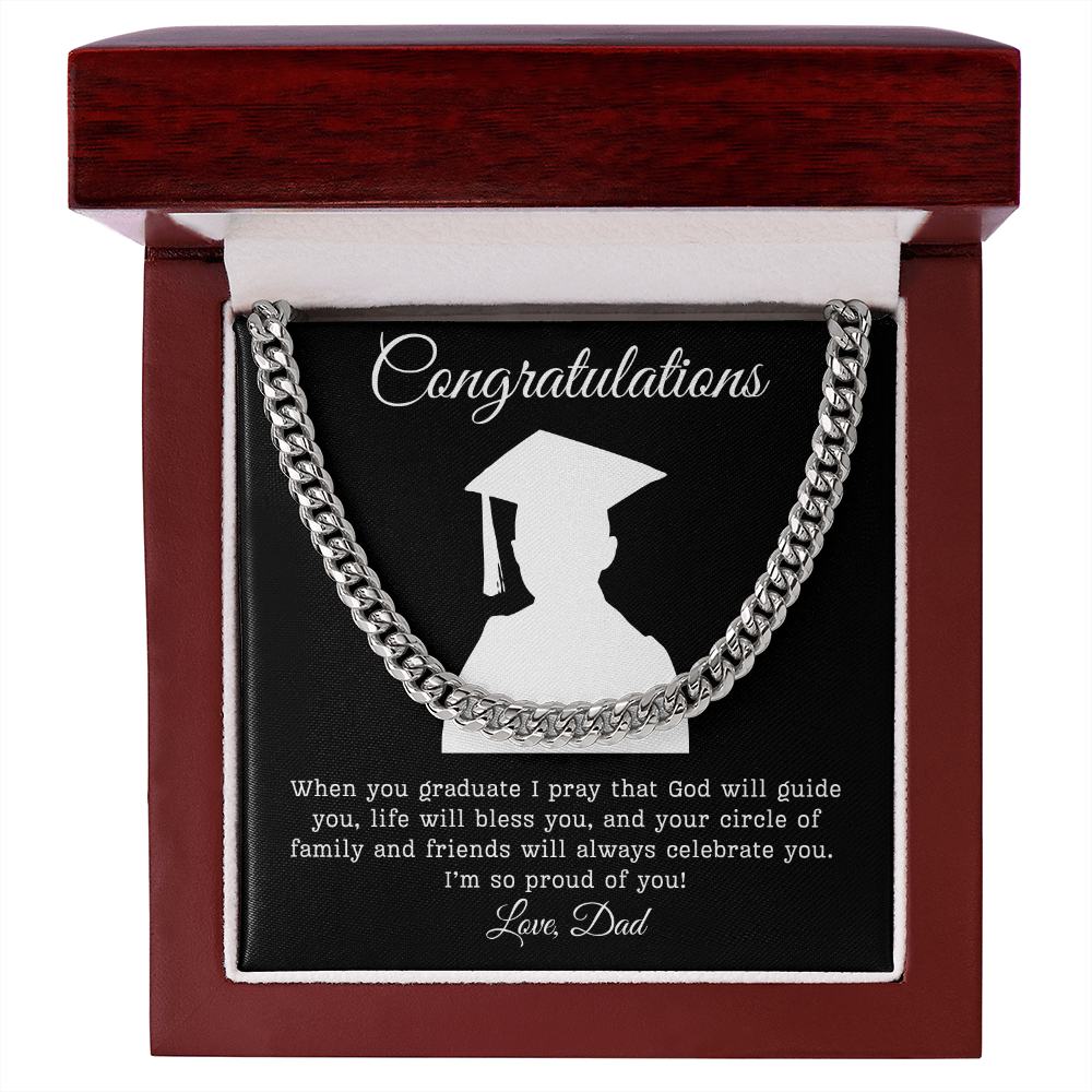Congratulations (Son) Love Dad | Cuban Link Chain