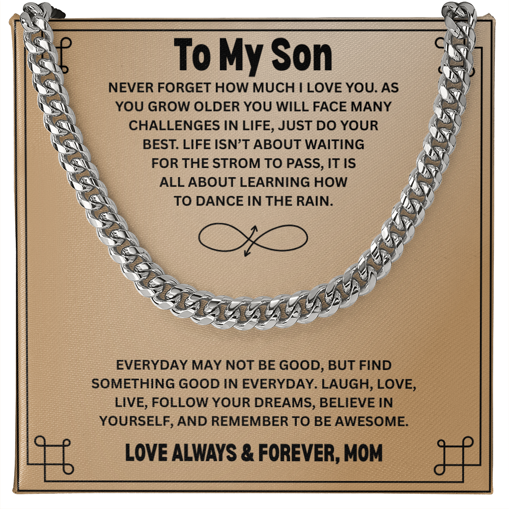 Gift To My Son from Mom | Cuban Link Chain