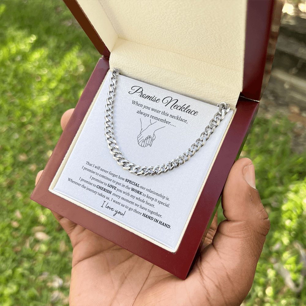 Promise Necklace | Cuban Link Chain