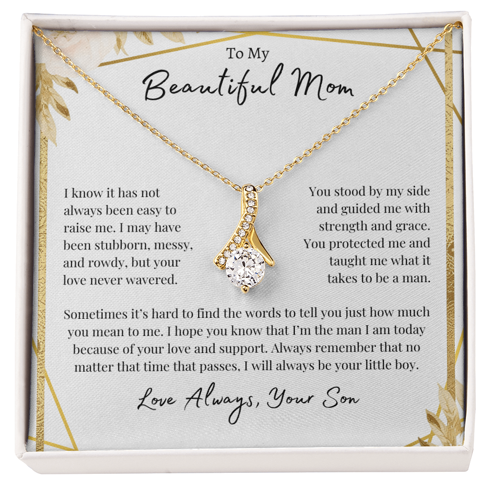 To Mom- Love Always, Your Son | Alluring Beauty Necklace