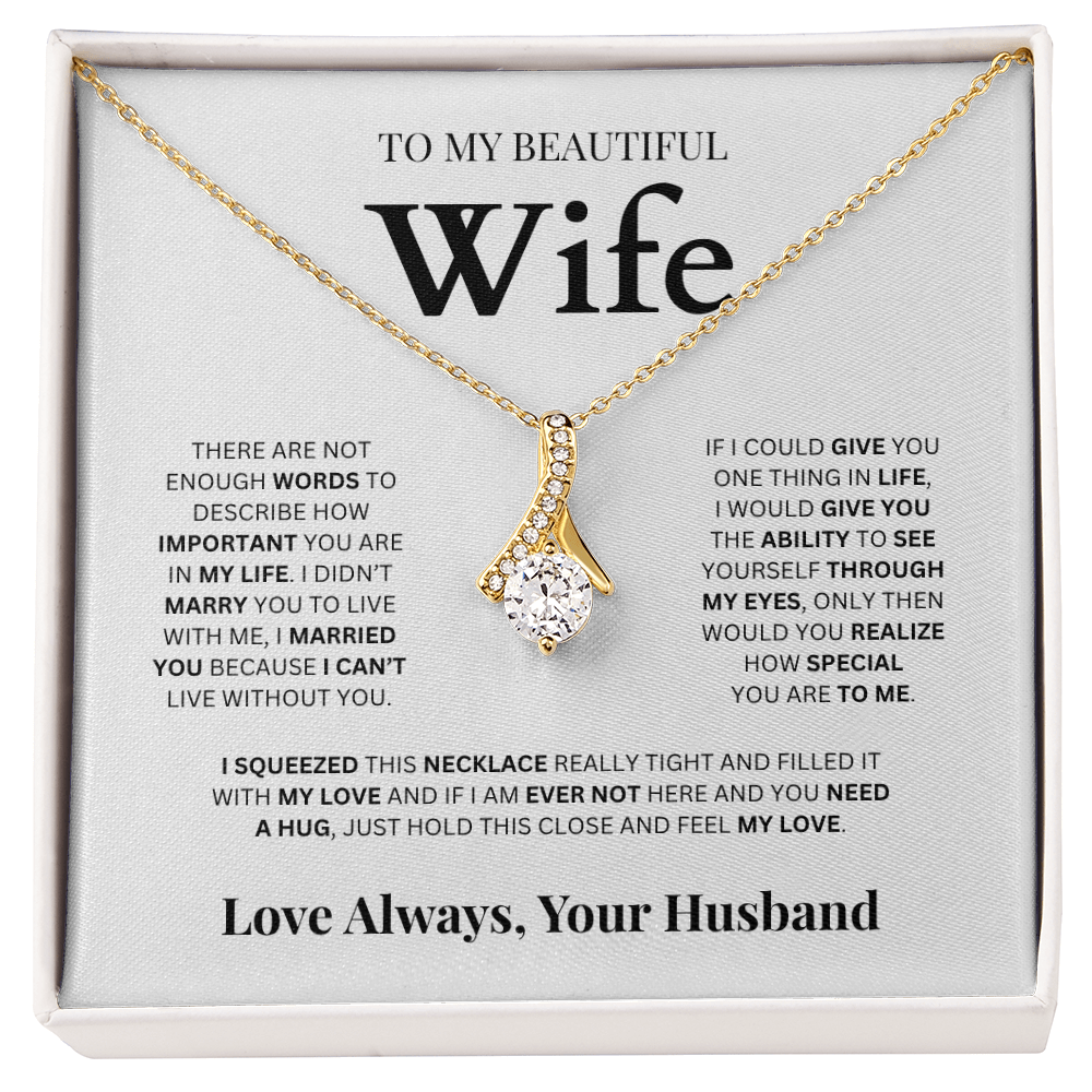 To My Beautiful Wife | Alluring Beauty Necklace