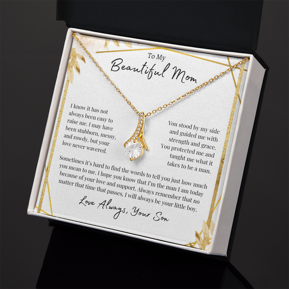 To Mom- Love Always, Your Son | Alluring Beauty Necklace