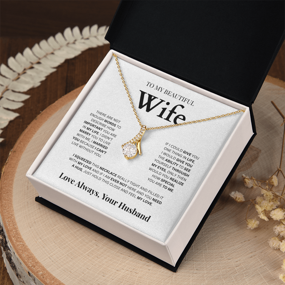 To My Beautiful Wife | Alluring Beauty Necklace