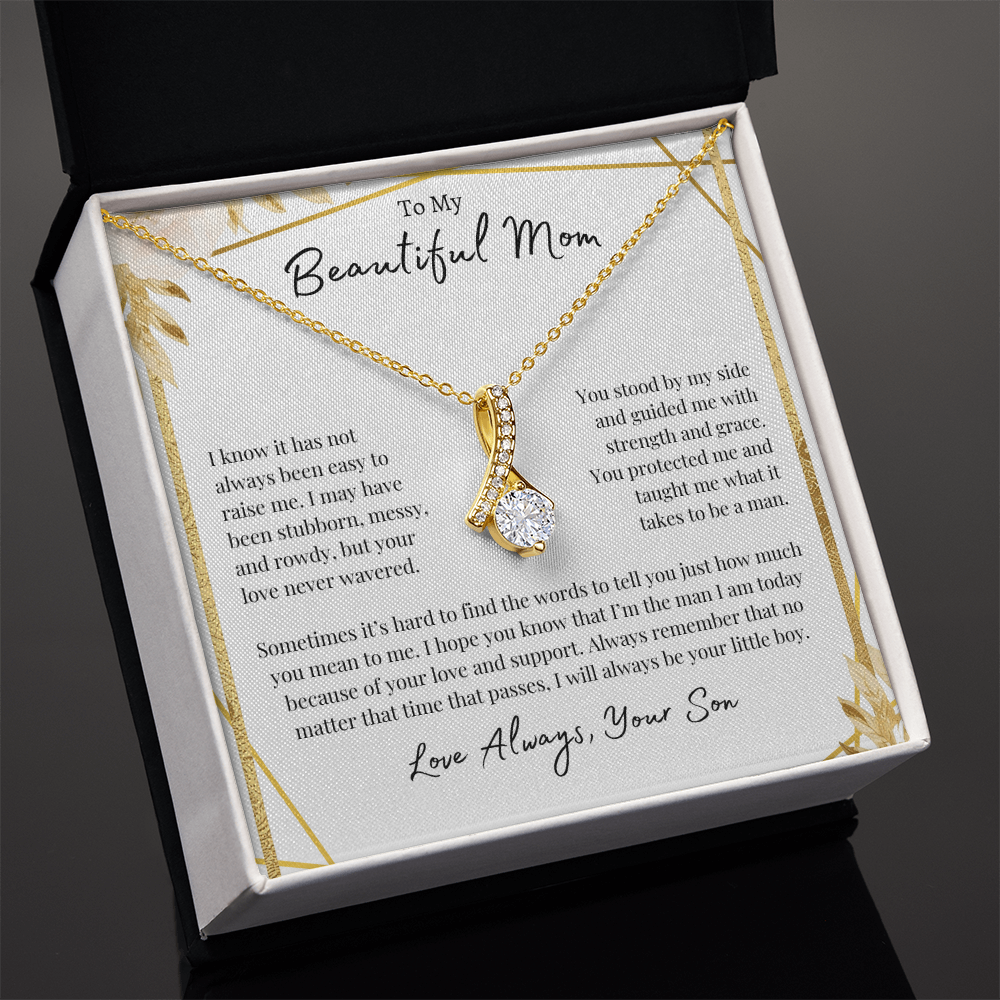 To Mom- Love Always, Your Son | Alluring Beauty Necklace