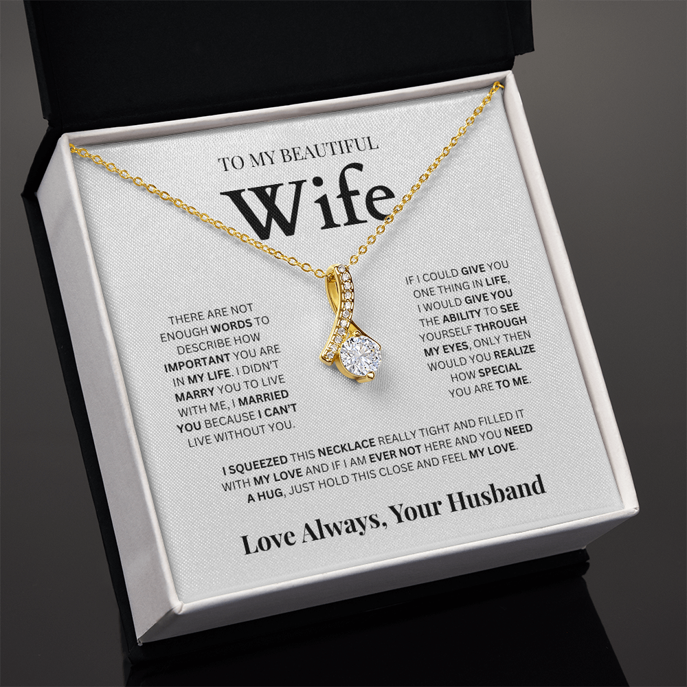 To My Beautiful Wife | Alluring Beauty Necklace