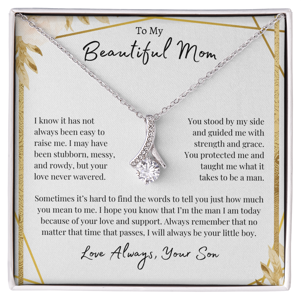 To Mom- Love Always, Your Son | Alluring Beauty Necklace