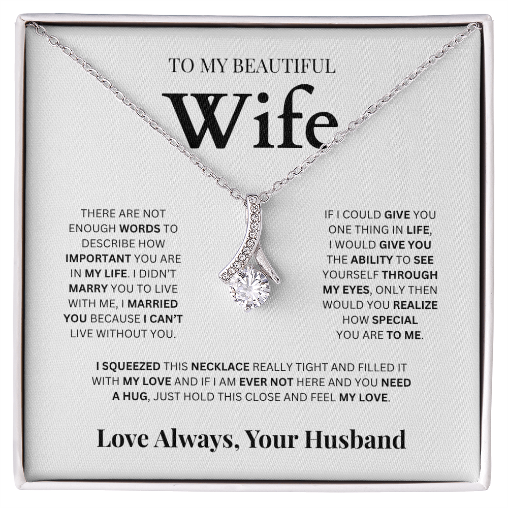 To My Beautiful Wife | Alluring Beauty Necklace
