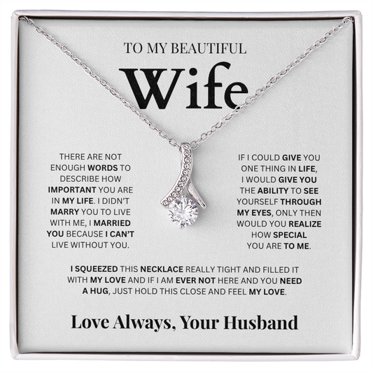 To My Beautiful Wife | Alluring Beauty Necklace
