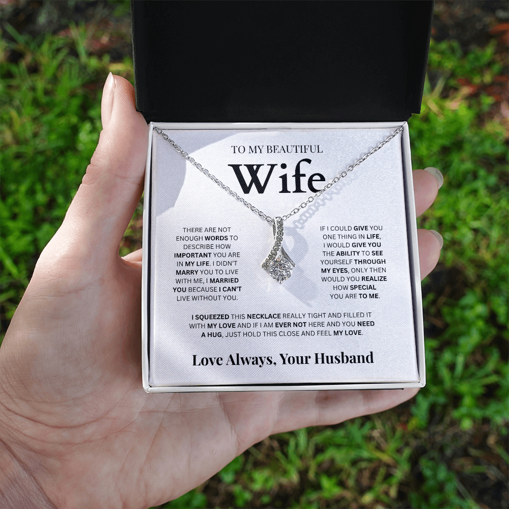 To My Beautiful Wife | Alluring Beauty Necklace