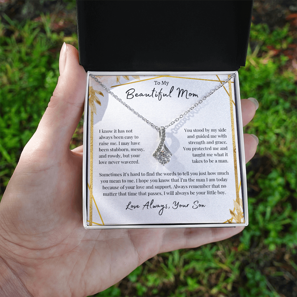 To Mom- Love Always, Your Son | Alluring Beauty Necklace