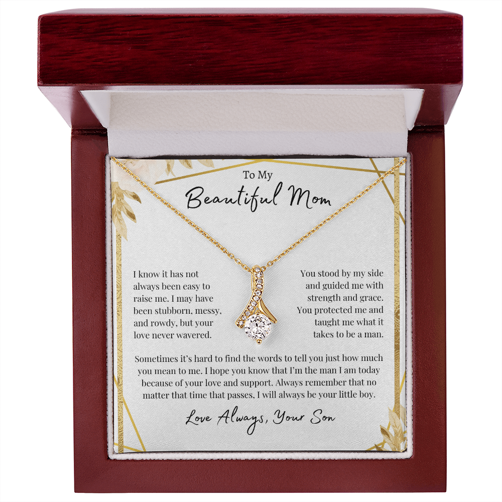 To Mom- Love Always, Your Son | Alluring Beauty Necklace