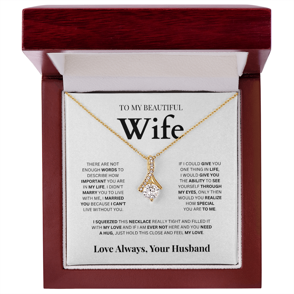 To My Beautiful Wife | Alluring Beauty Necklace