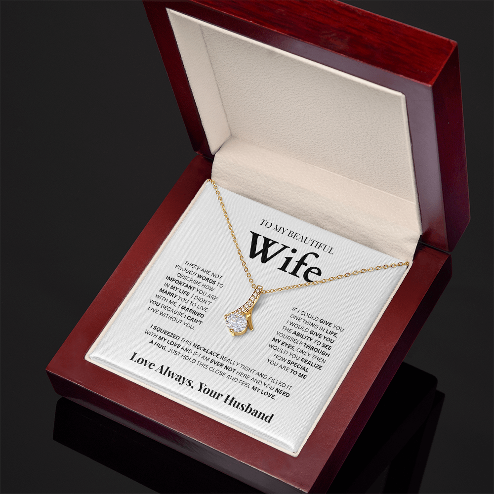 To My Beautiful Wife | Alluring Beauty Necklace