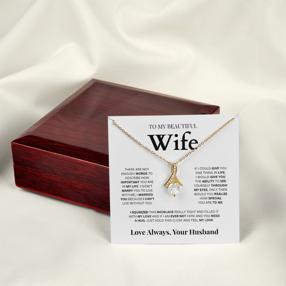 To My Beautiful Wife | Alluring Beauty Necklace