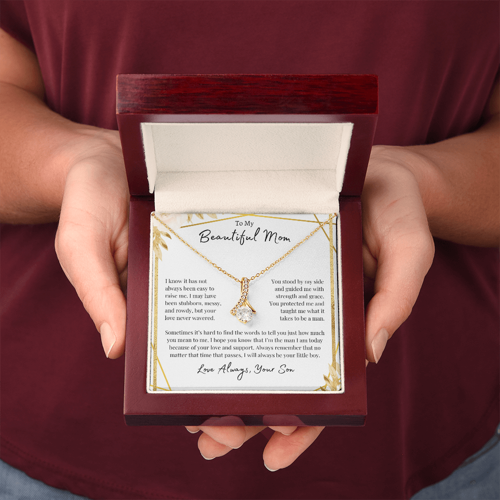 To Mom- Love Always, Your Son | Alluring Beauty Necklace