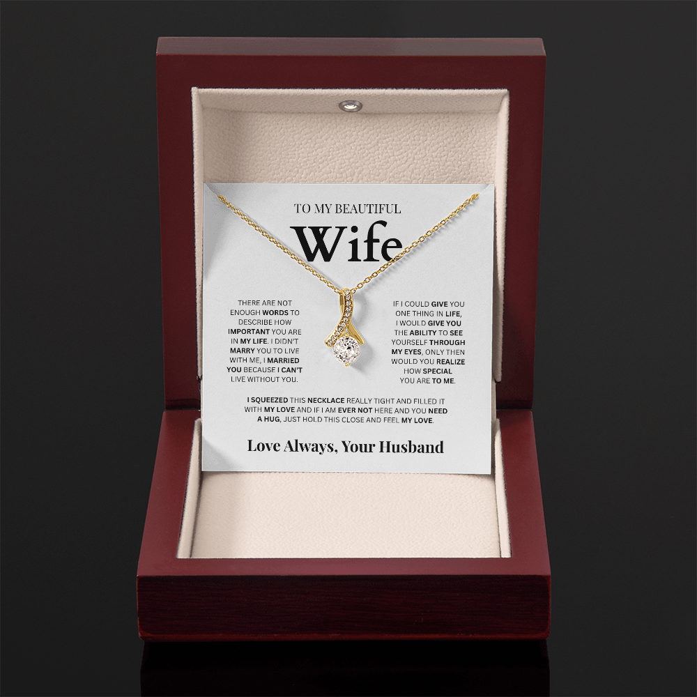 To My Beautiful Wife | Alluring Beauty Necklace