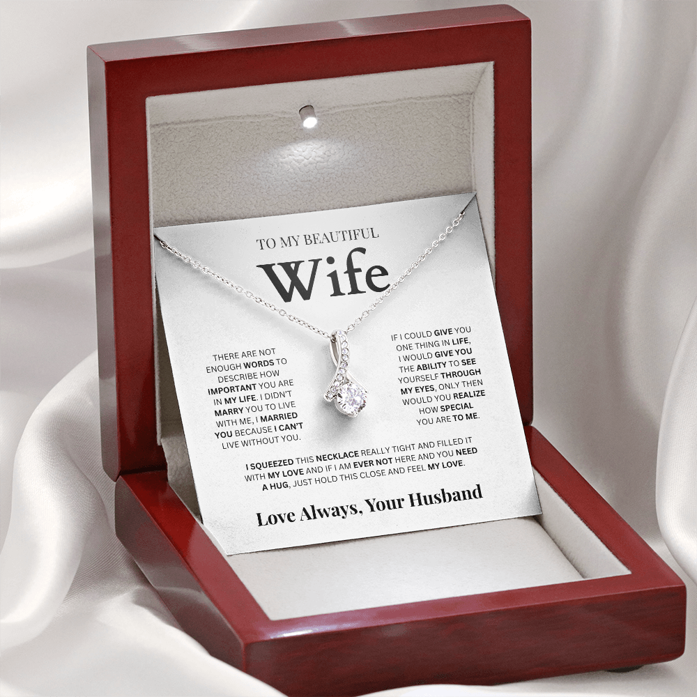 To My Beautiful Wife | Alluring Beauty Necklace
