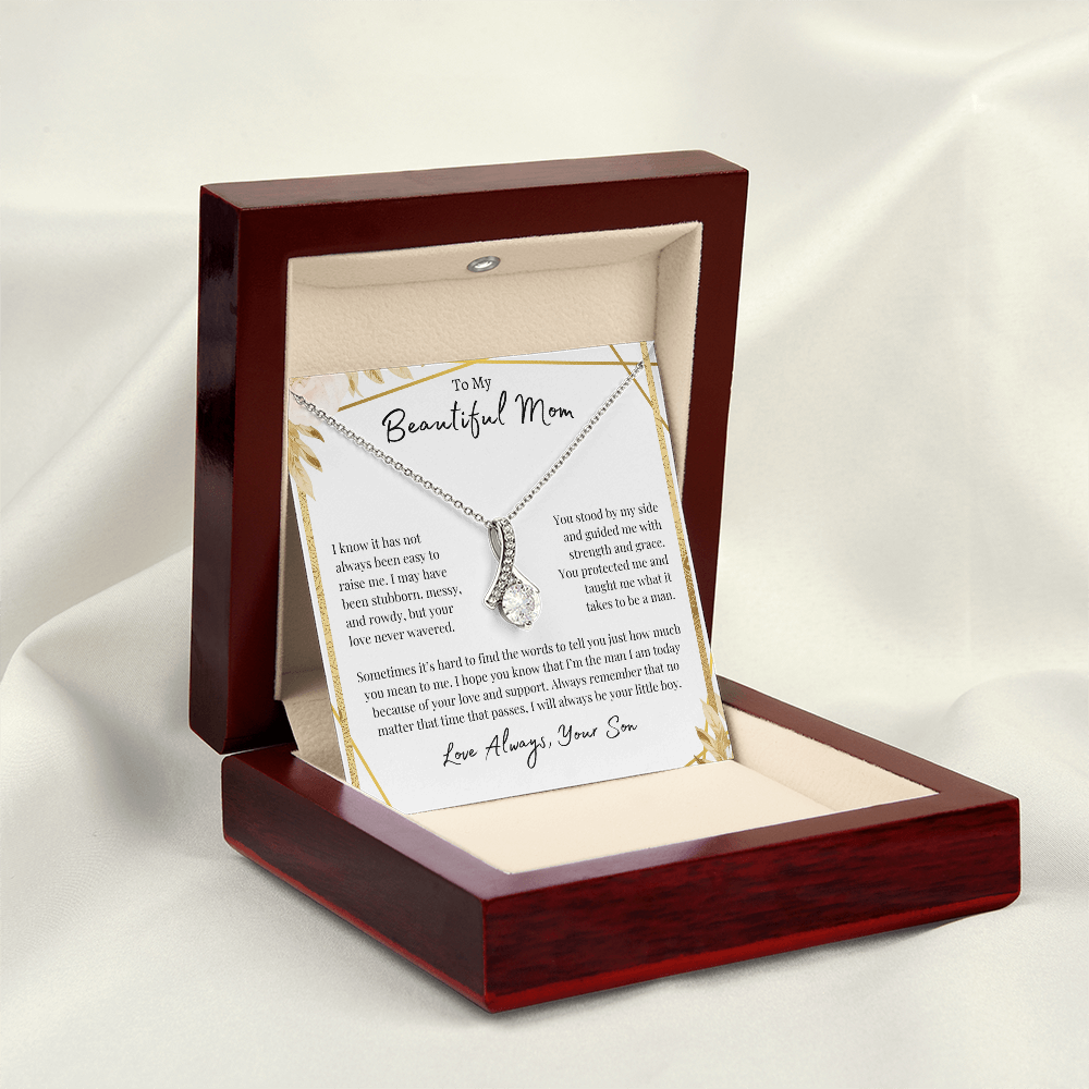 To Mom- Love Always, Your Son | Alluring Beauty Necklace