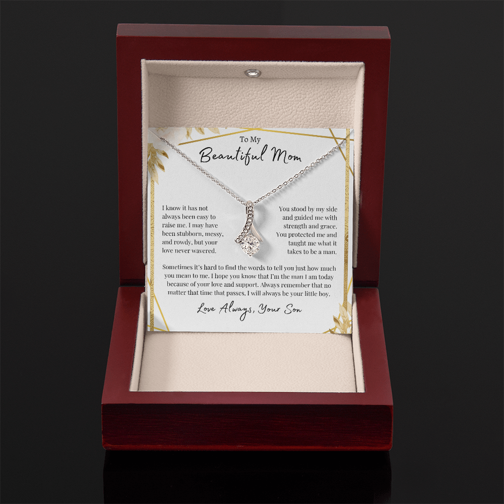 To Mom- Love Always, Your Son | Alluring Beauty Necklace
