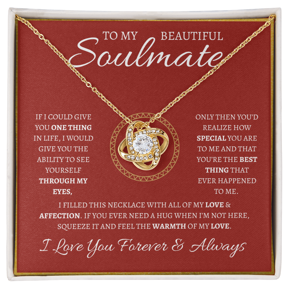 TO MY BEAUTIFUL SOULMATE | Love Knot Necklace