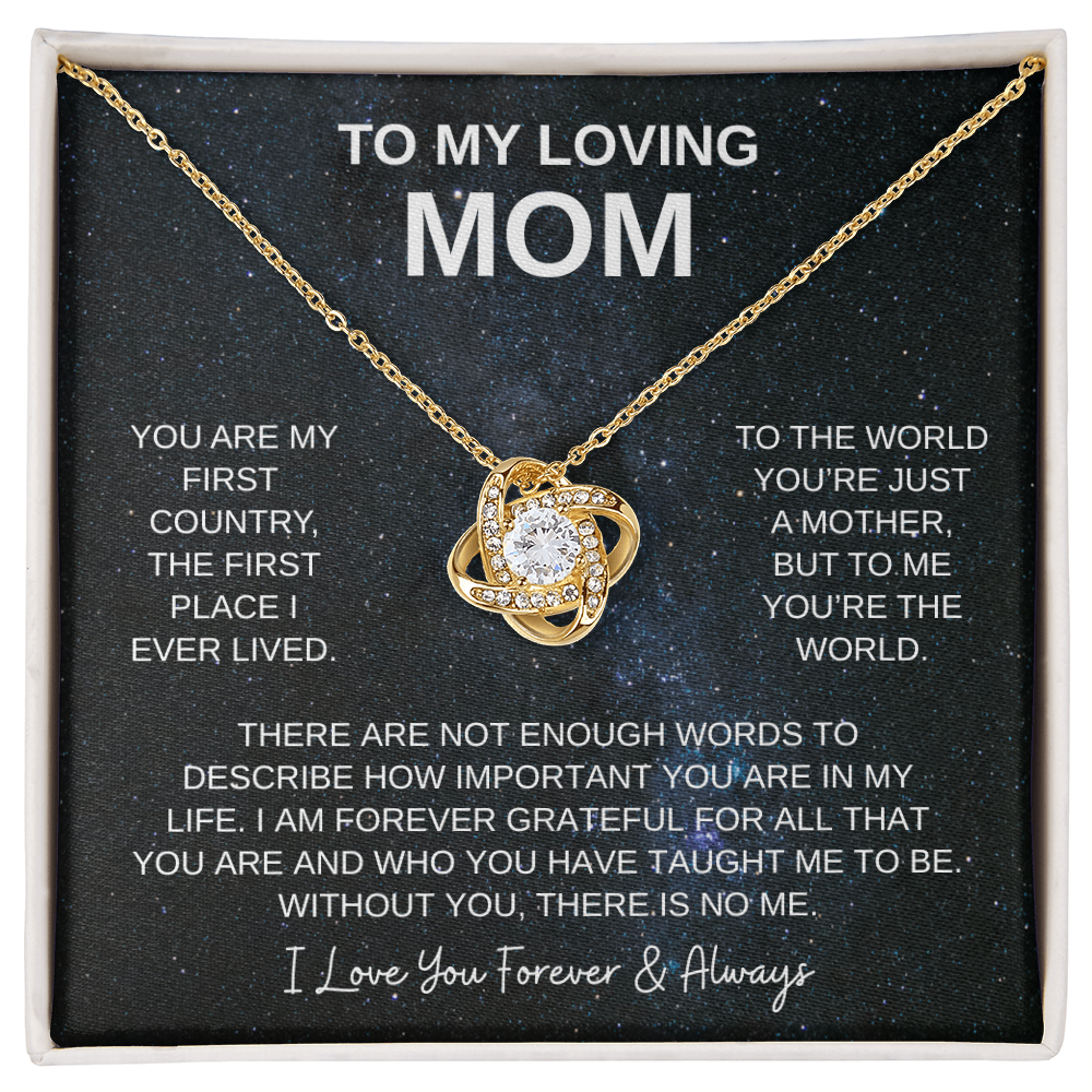 To My Loving Mom | Love Knot Necklace