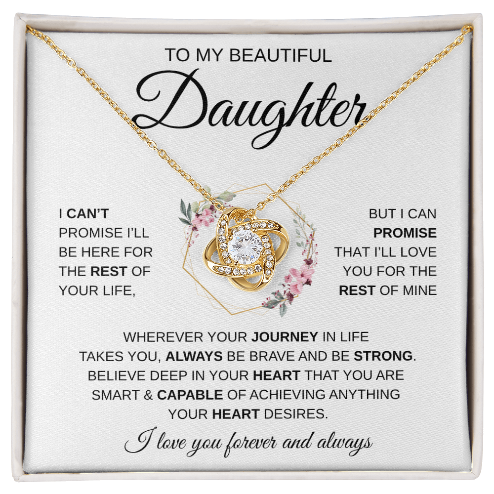 To My Beautiful Daughter | Love Knot Necklace