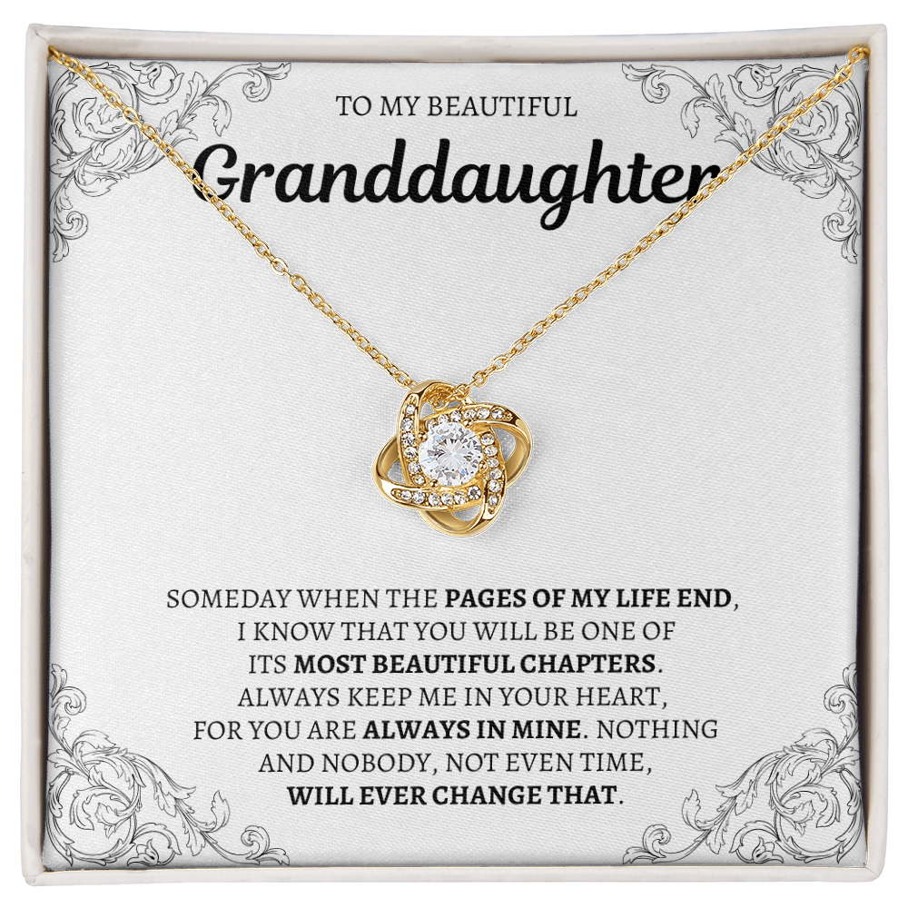 To My Granddaughter | Love Knot Necklace