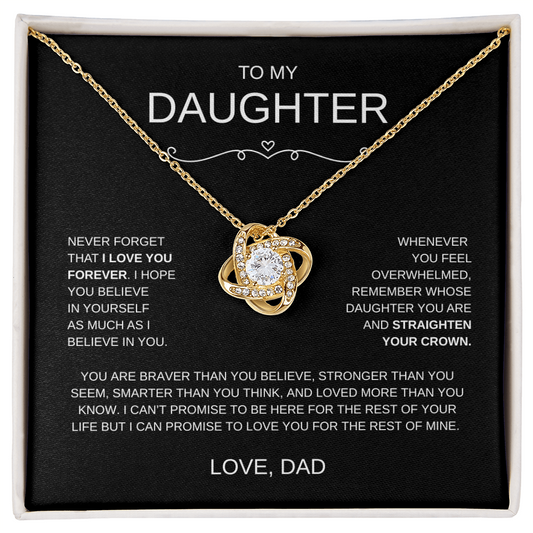 To My Daughter from Dad | Love Knot Necklace